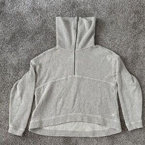 Sweaty Betty Light Gray High-Neck Sweatshirt, size S